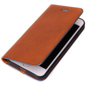 Infinity-Brown Genuine Leather Metallic Edge RFID Blocking Wallet Case
